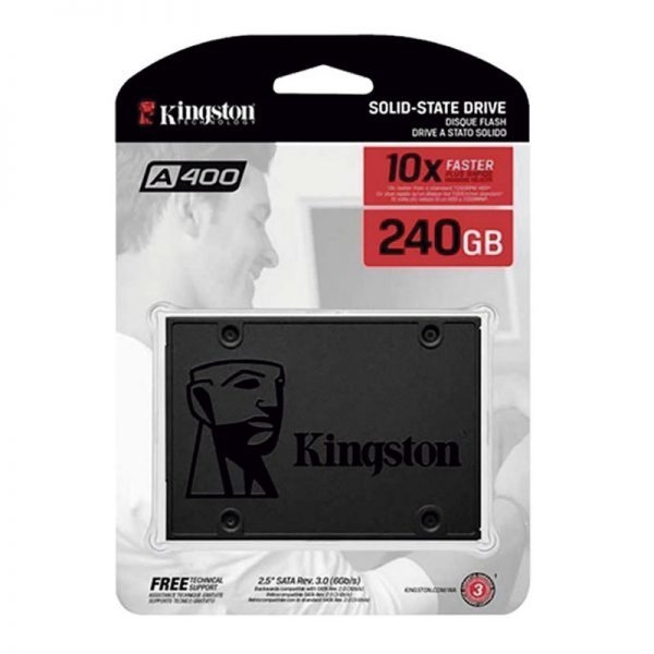 Disco Sólido 240GB Kingston Sata A400 10x Faster SSD SA400S37/240G