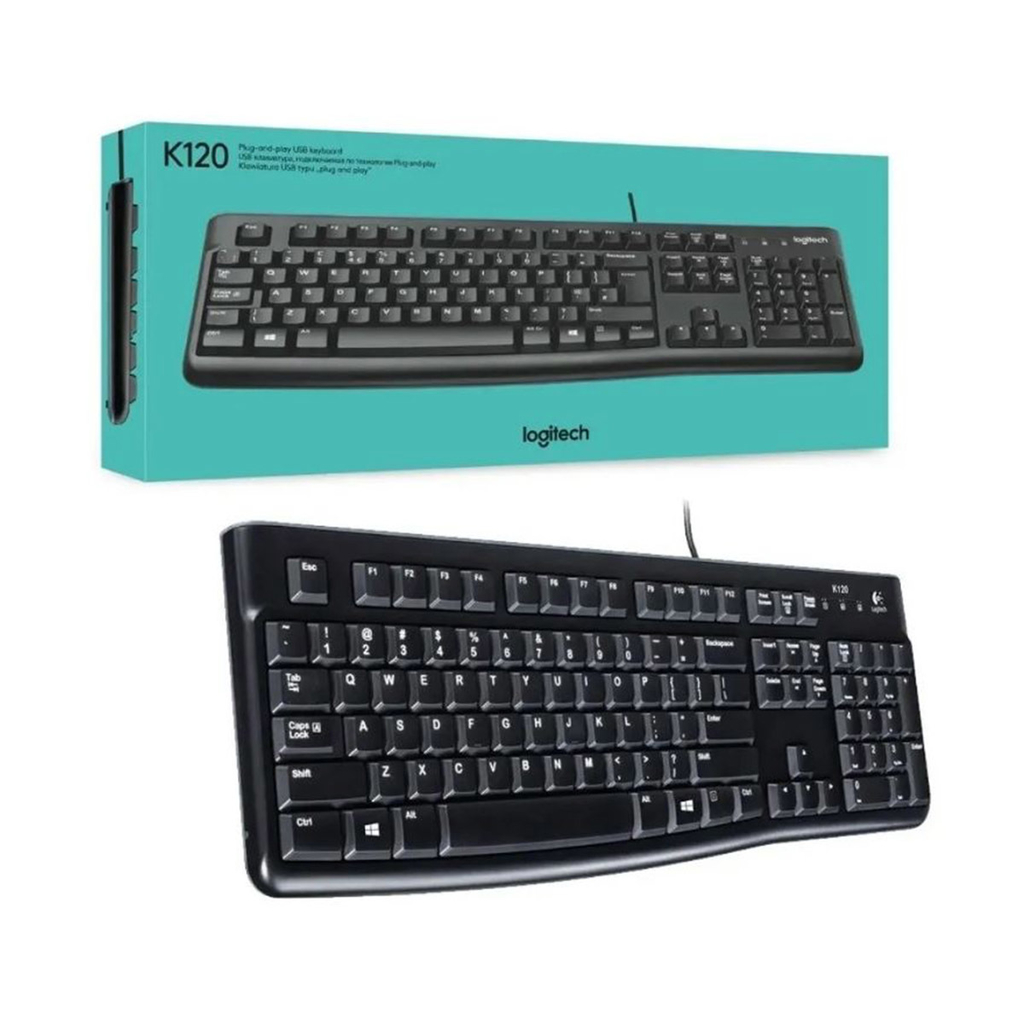 Teclado Logitech Usb K120 Paral Pc Negro Español Ñ