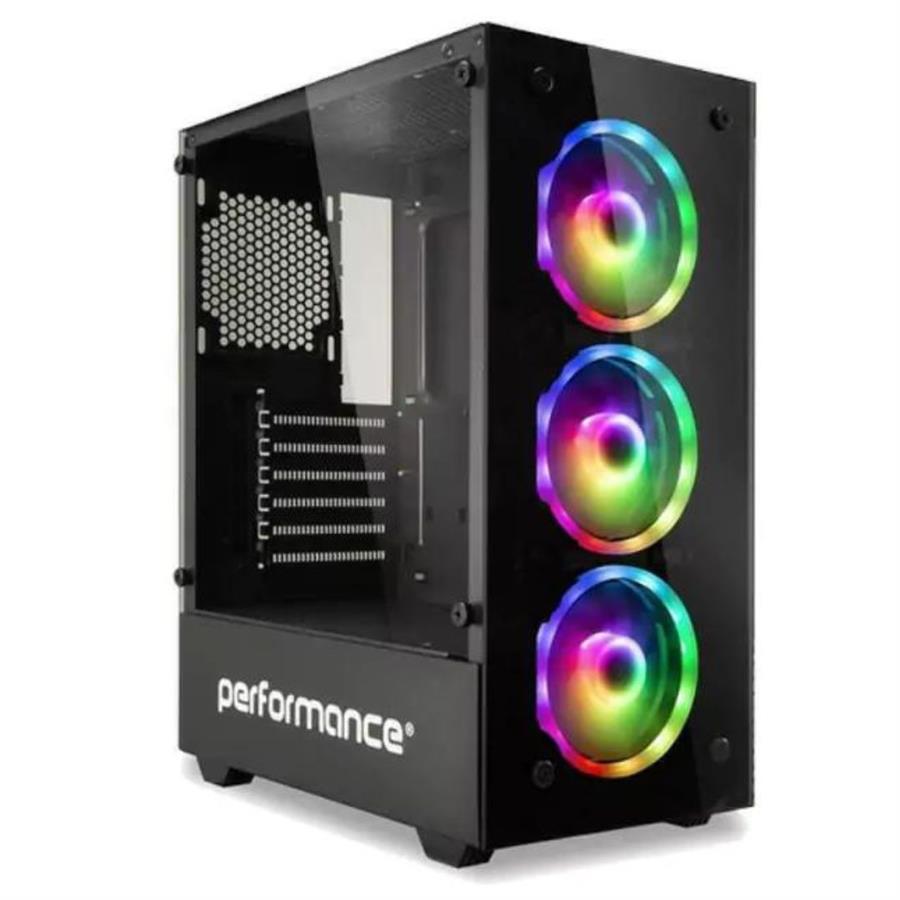 GABINETE GAMER PERFORMANCE 80-12 3 FANES RGB ATX