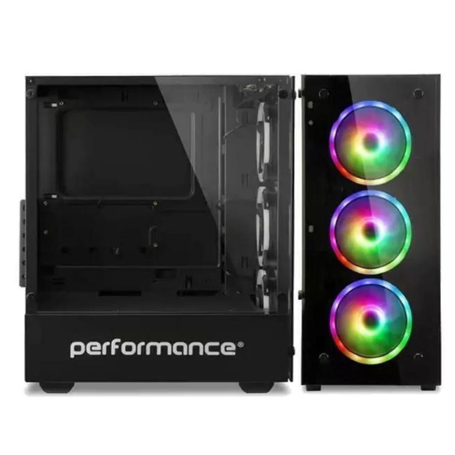 GABINETE GAMER PERFORMANCE 80-12 3 FANES RGB ATX