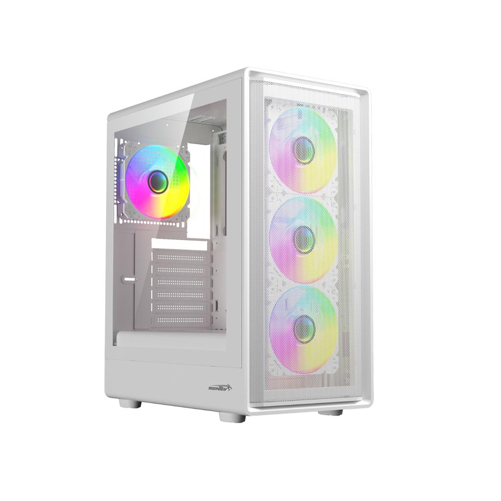Gabinete Sentey M40 4 FAN aRGB Vidrio Templado M40WHT-SF White