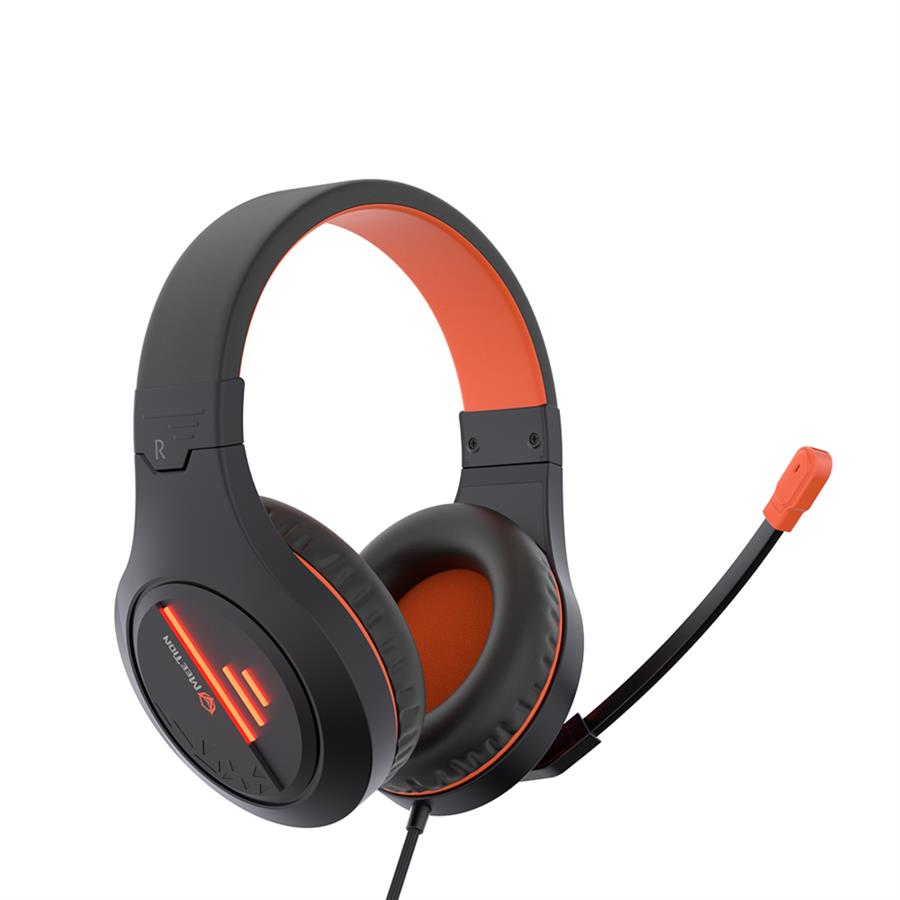 Auricular Gamer USB Meetion HP021 Negro Y Naranja
