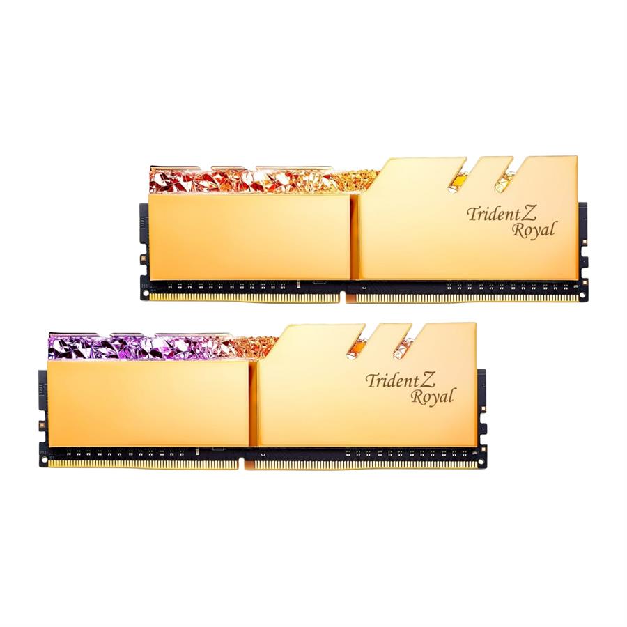 Memoria Ram Gskill Trident Z Royal Ddr4 16Gb 3600 Mt/s Rgb Gold Pack 2x8Gb 1.35v