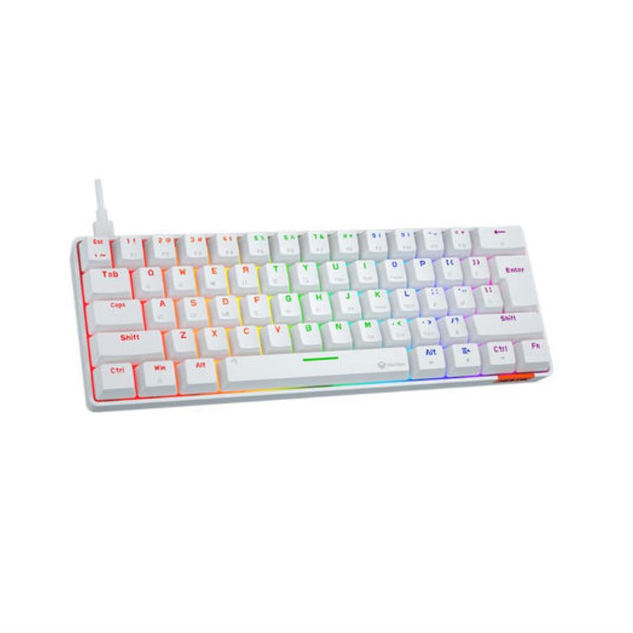 Teclado Mecánico Hestia USB Español 60% Meetion MK005 Blanco