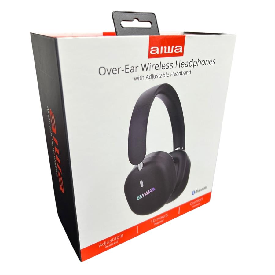 Auricular AIWA Inalambrico Bluetooth Over-Ear Negro