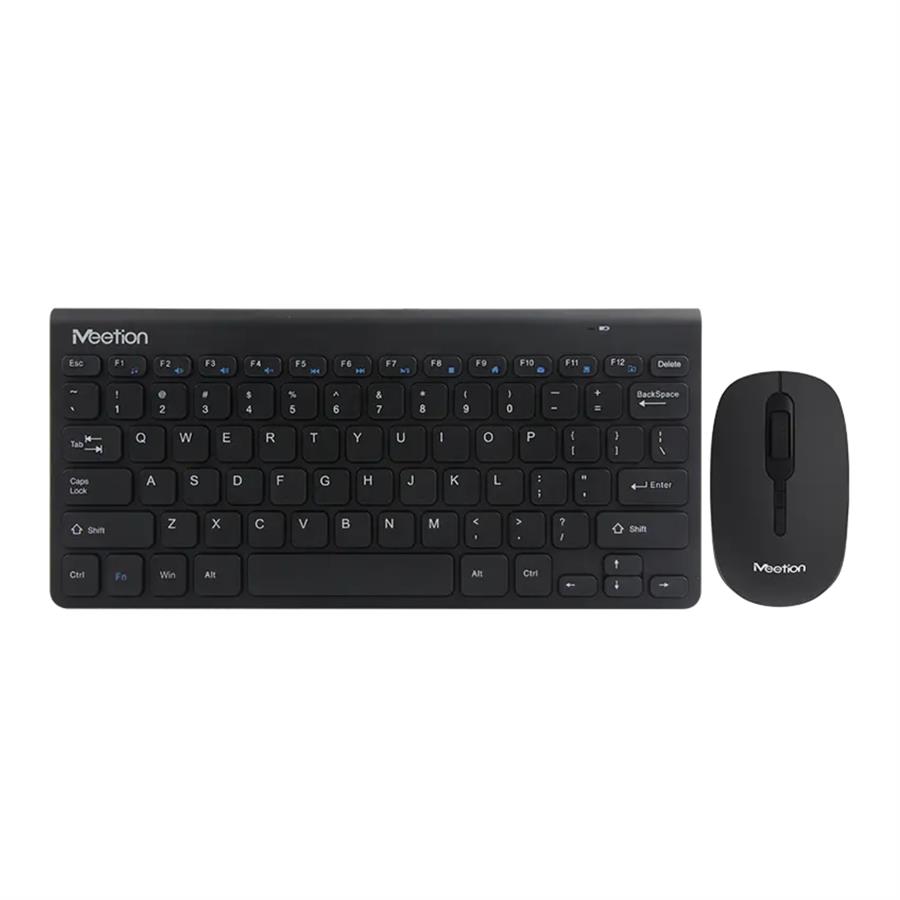 Combo Teclado Y Mouse Mini Inalambrico 2.4G Español Meetion Mini4000 Negro