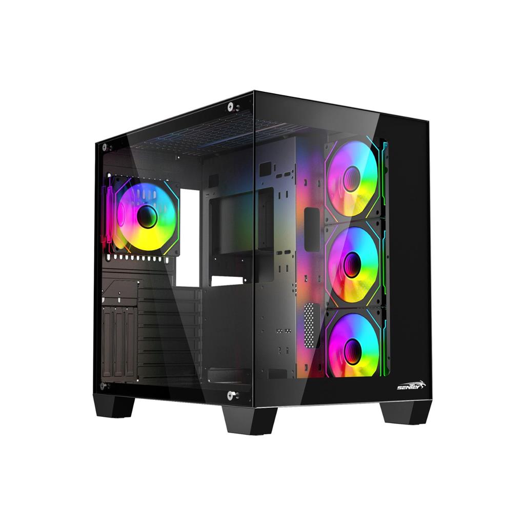 Gabinete Sentey A35 4 FAN aRGB PWM Vidrio Templado A35PWM-BLK Black